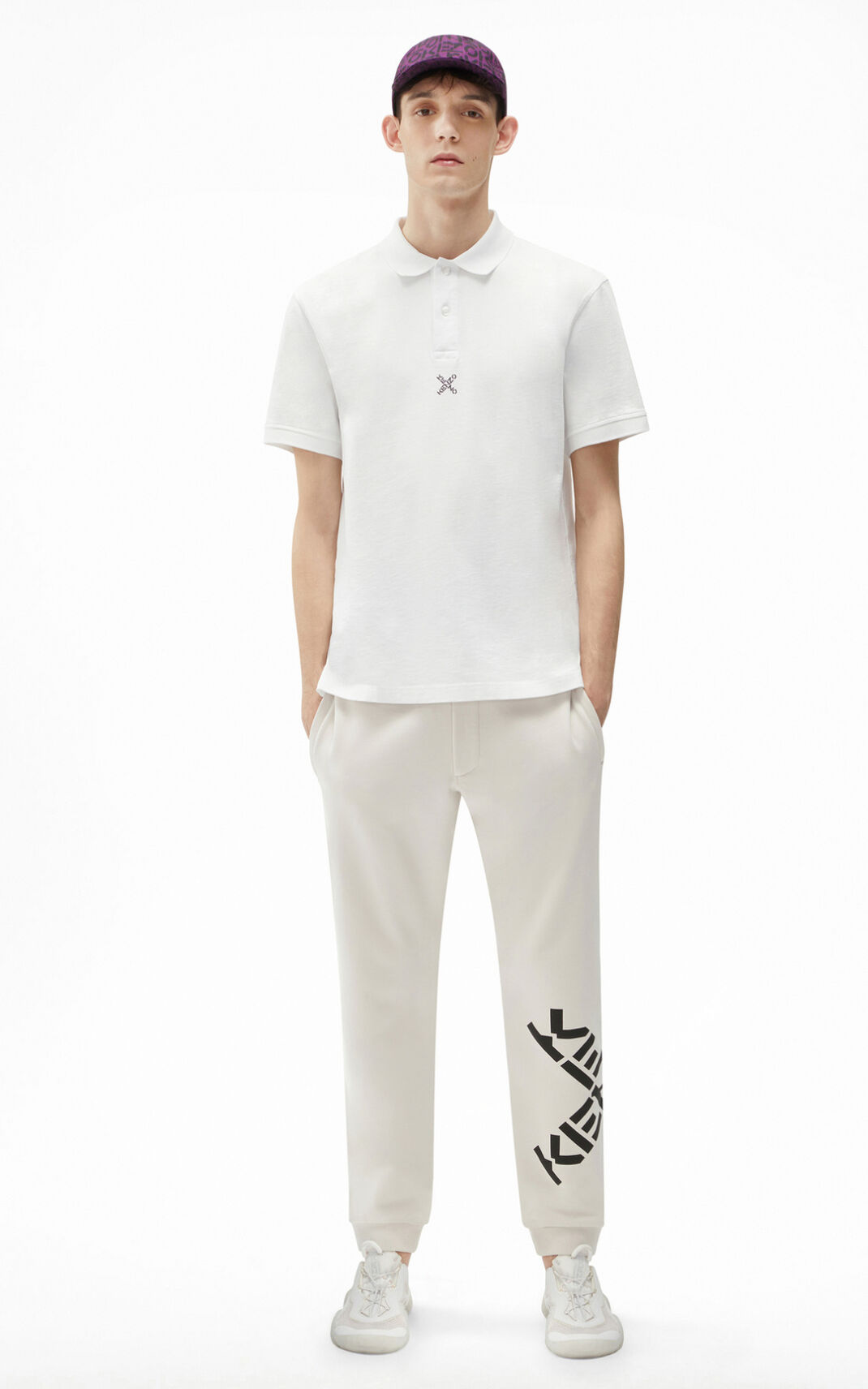 Chemise Kenzo Sport polo Homme Blanche | EWUP-07248